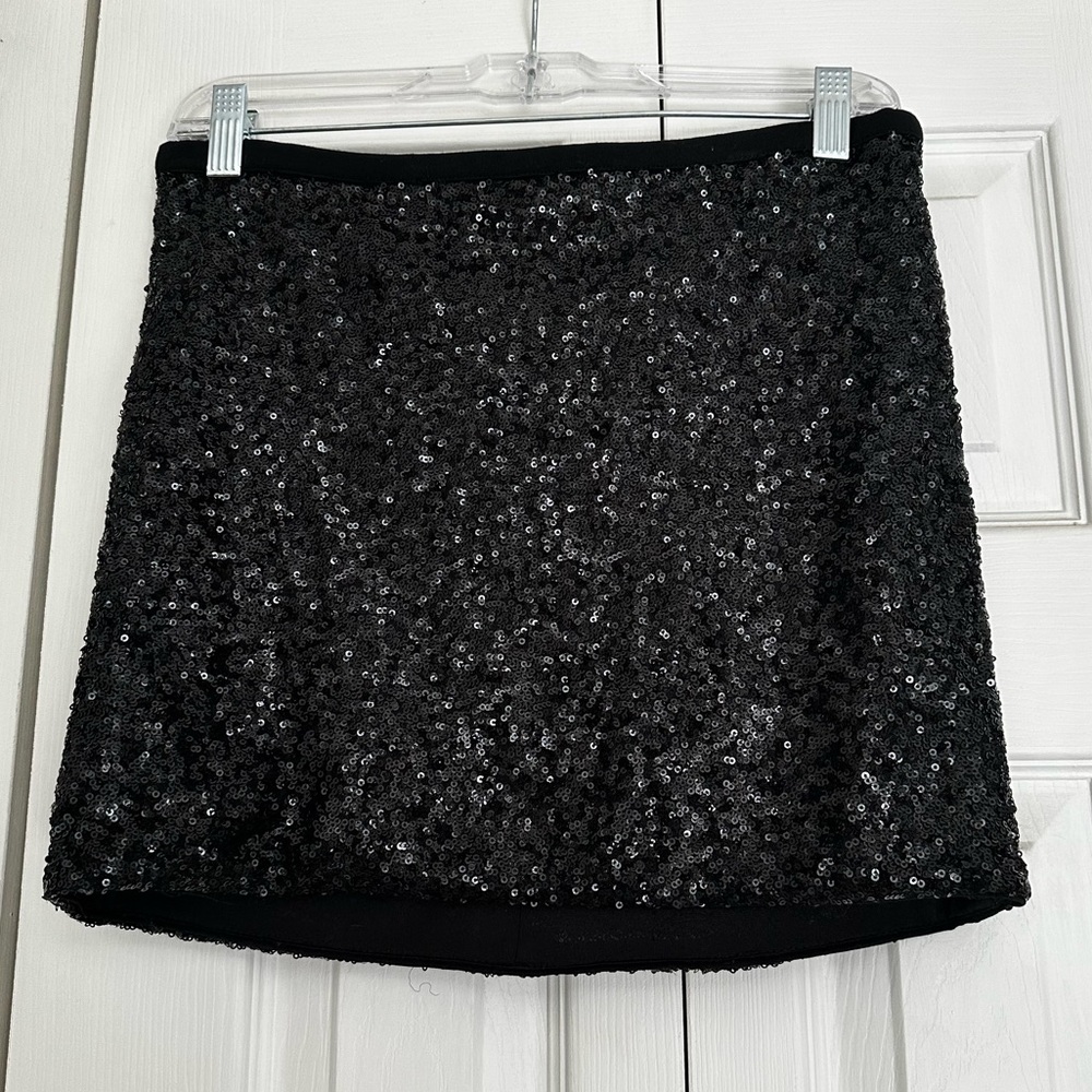 Forever 21 Black Sequins Mini Skirt - Size Medium
